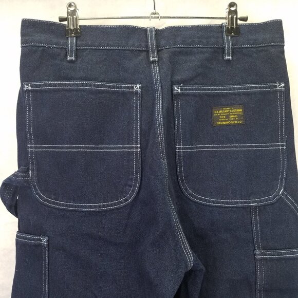 Okonkwo Railway Jeans Men's Small Carpenter Dark Wash Straight Leg Cotton NEW - Picture 9 of 16